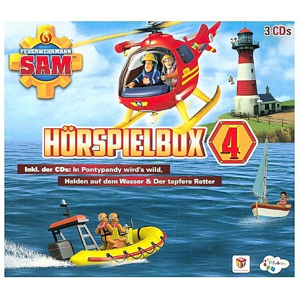 Feuerwehrmann Sam Hörspielbox.Box.4,3 Audio-CDs, Feuerwehrmann Sam