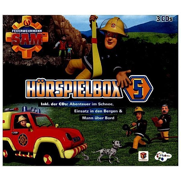 Feuerwehrmann Sam Hörspielbox.Box.5,3 Audio-CDs, Feuerwehrmann Sam