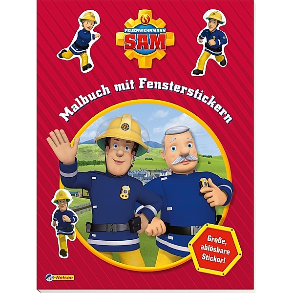 Feuerwehrmann Sam: Malbuch mit Fensterstickern