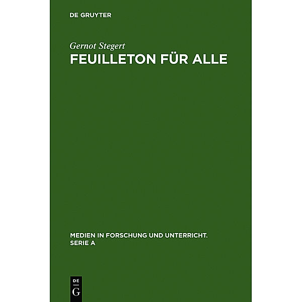 Feuilleton für alle, Gernot Stegert