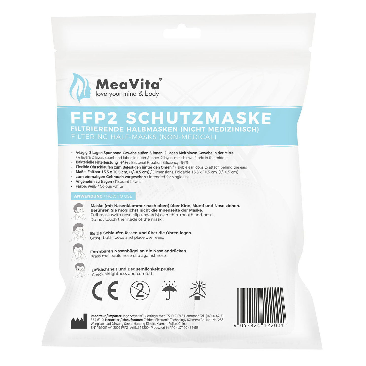 FFP2 Schutzmaske 10er-Set Farbe: Schwarz bestellen | Weltbild.ch