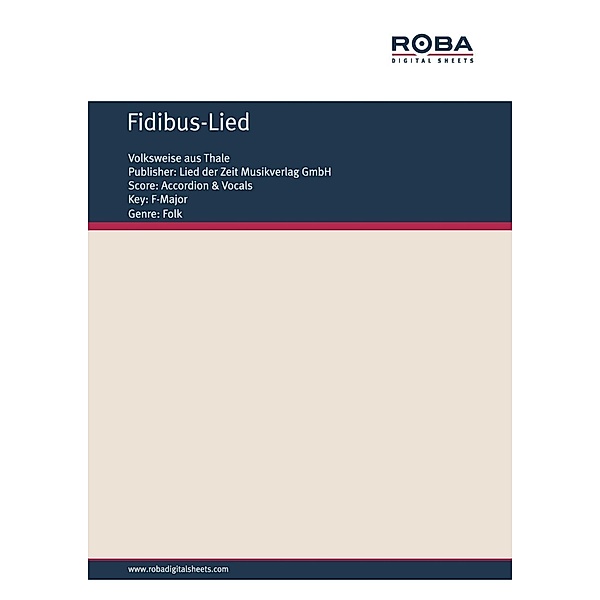 Fidibus-Lied, Volksweise