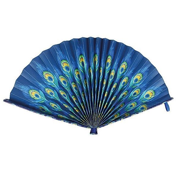 Fiesta And Siesta - Folding Paper Fan - Peacock