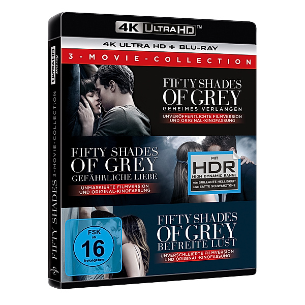 Fifty Shades of Grey 1-3 Box, Jamie Dornan Kim Basinger Dakota Johnson
