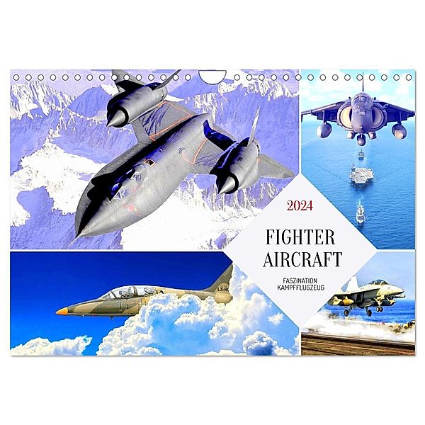 Fighter aircraft. Faszination Kampfflugzeug (Wandkalender 2024 DIN A4 quer), CALVENDO Monatskalender, Rose Hurley