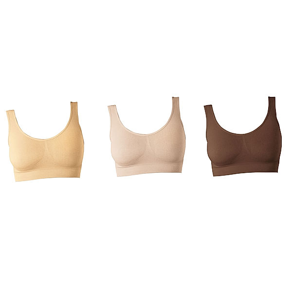 Figur Body Traum-BH, 3er-Set, creme/vanille/schoko (Größe: XXL)