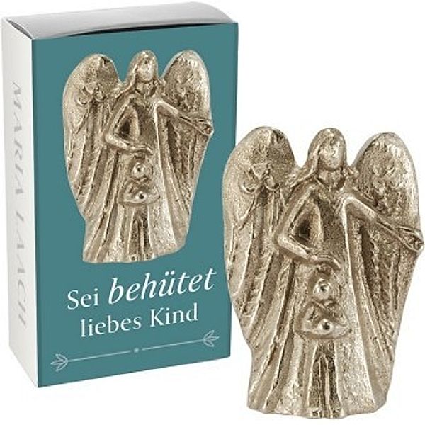 Figur Schutzengel mit Junge - Sei behütet, liebes Kind