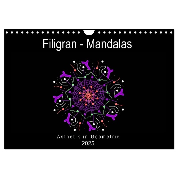 Filigran - Mandalas (Wandkalender 2025 DIN A4 quer), CALVENDO Monatskalender, Calvendo, Gabi Zapf