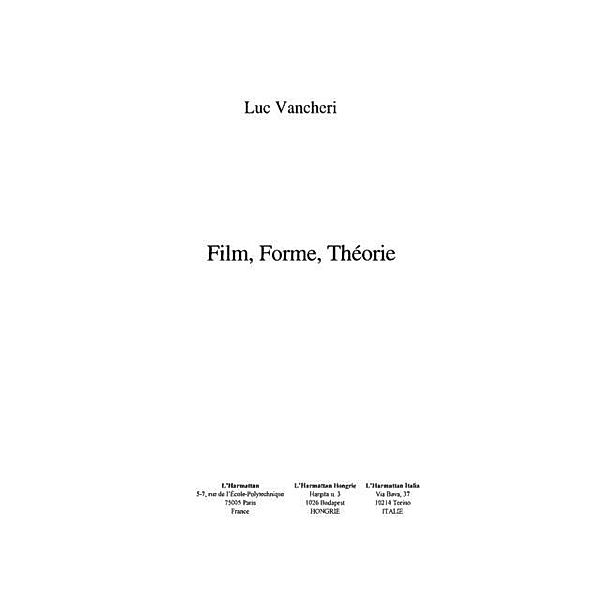 Film forme theorie / Hors-collection, Vancheri Luc