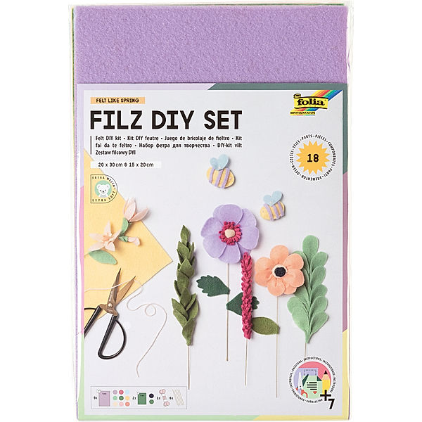 folia Filz-Bastelset FELT LIKE SPRING 18-teilig