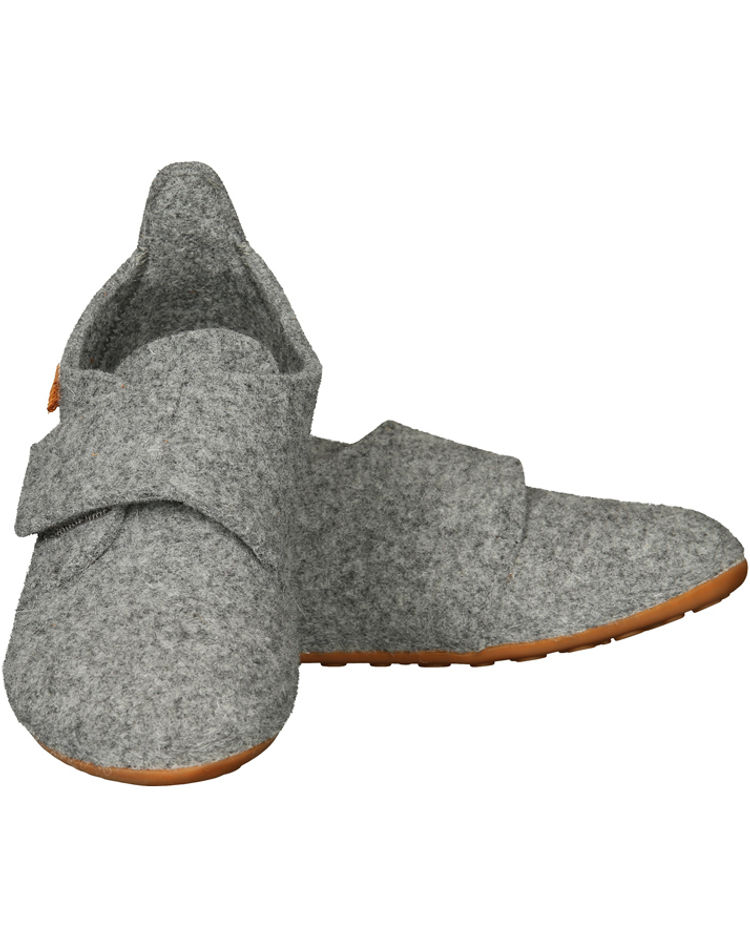 Filz-Kletthausschuhe WOOL VELCRO in grau kaufen