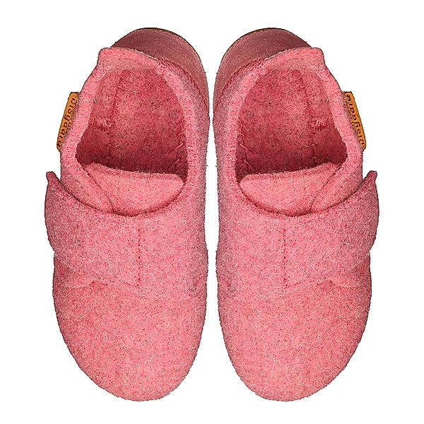 bisgaard Filz-Kletthausschuhe WOOL VELCRO in rosa