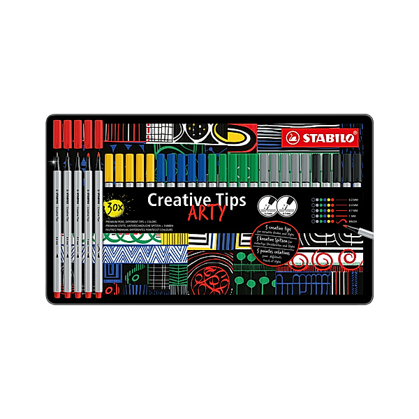 STABILO® Filzstift STABILO® Creative Tips ARTY CLASSIC 30er-Pack