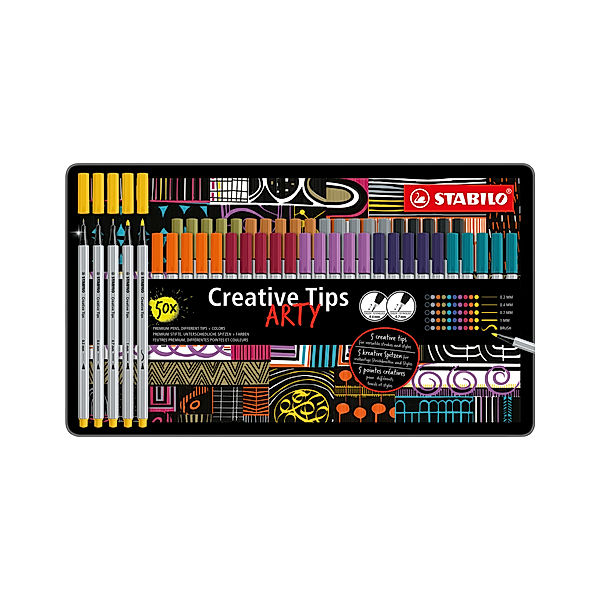 STABILO® Filzstift STABILO® Creative Tips ARTY URBAN 50er-Pack