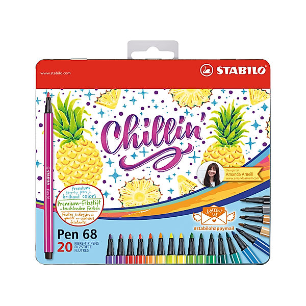 STABILO® Filzstift STABILO® Pen 68 ANANAS 20er-Pack