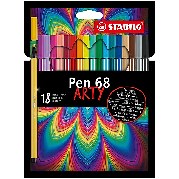 STABILO® Filzstift STABILO® Pen 68 ARTY 18er-Pack