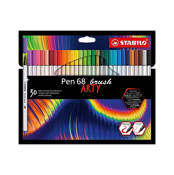 STABILO® Filzstift STABILO® Pen 68 ARTY brush 30er-Pack