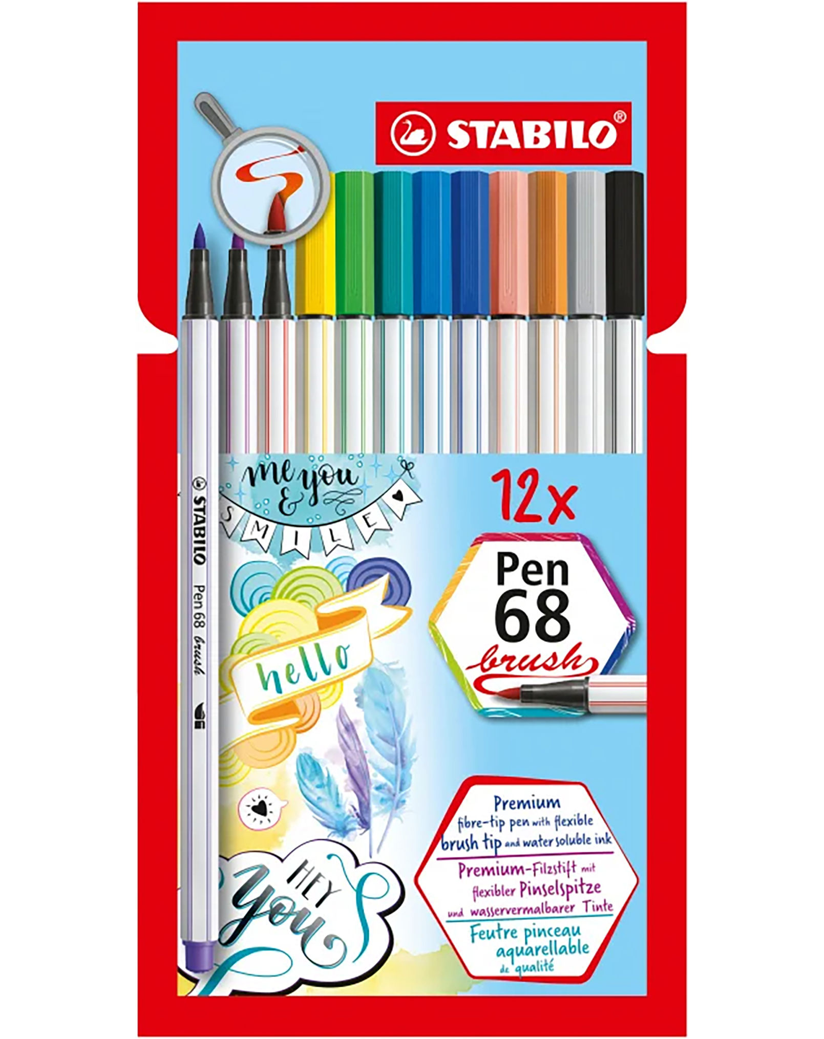 Filzstift STABILO® Pen 68 brush 12er-Pack kaufen