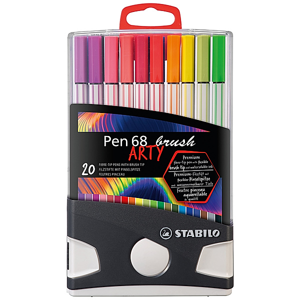 Filzstift STABILO® Pen 68 BRUSH ARTY mit 20 Farben