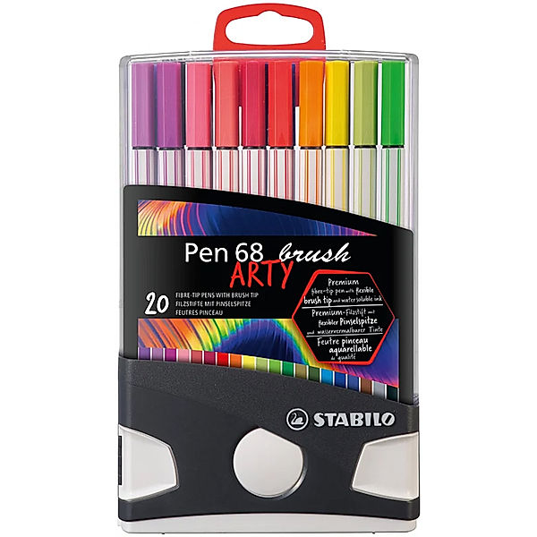 STABILO® Filzstift STABILO® Pen 68 BRUSH ARTY mit 20 Farben