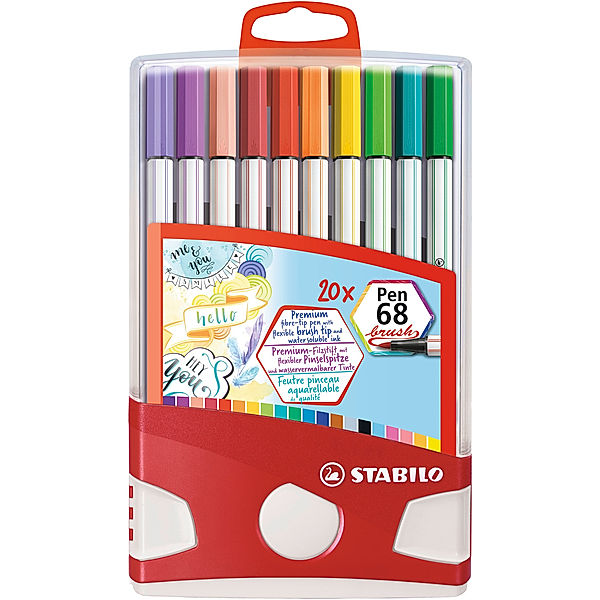 STABILO® Filzstift STABILO® Pen 68 BRUSH ColorParade 20er