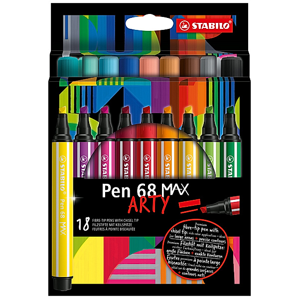 STABILO® Filzstift STABILO® Pen 68 MAX ARTY 18er-Pack