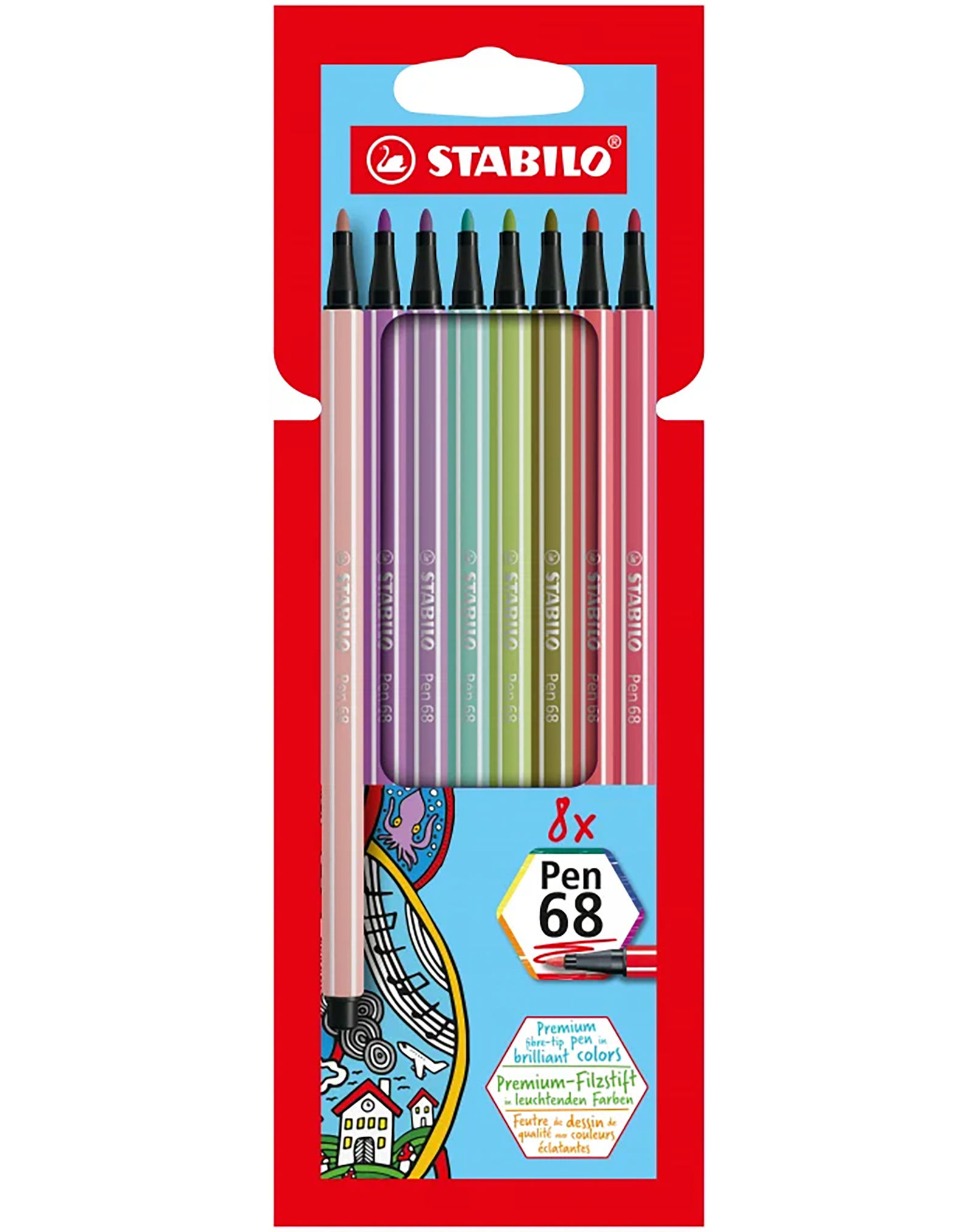 Filzstift STABILO® Pen 68 Premium 8er-Pack | Weltbild.de