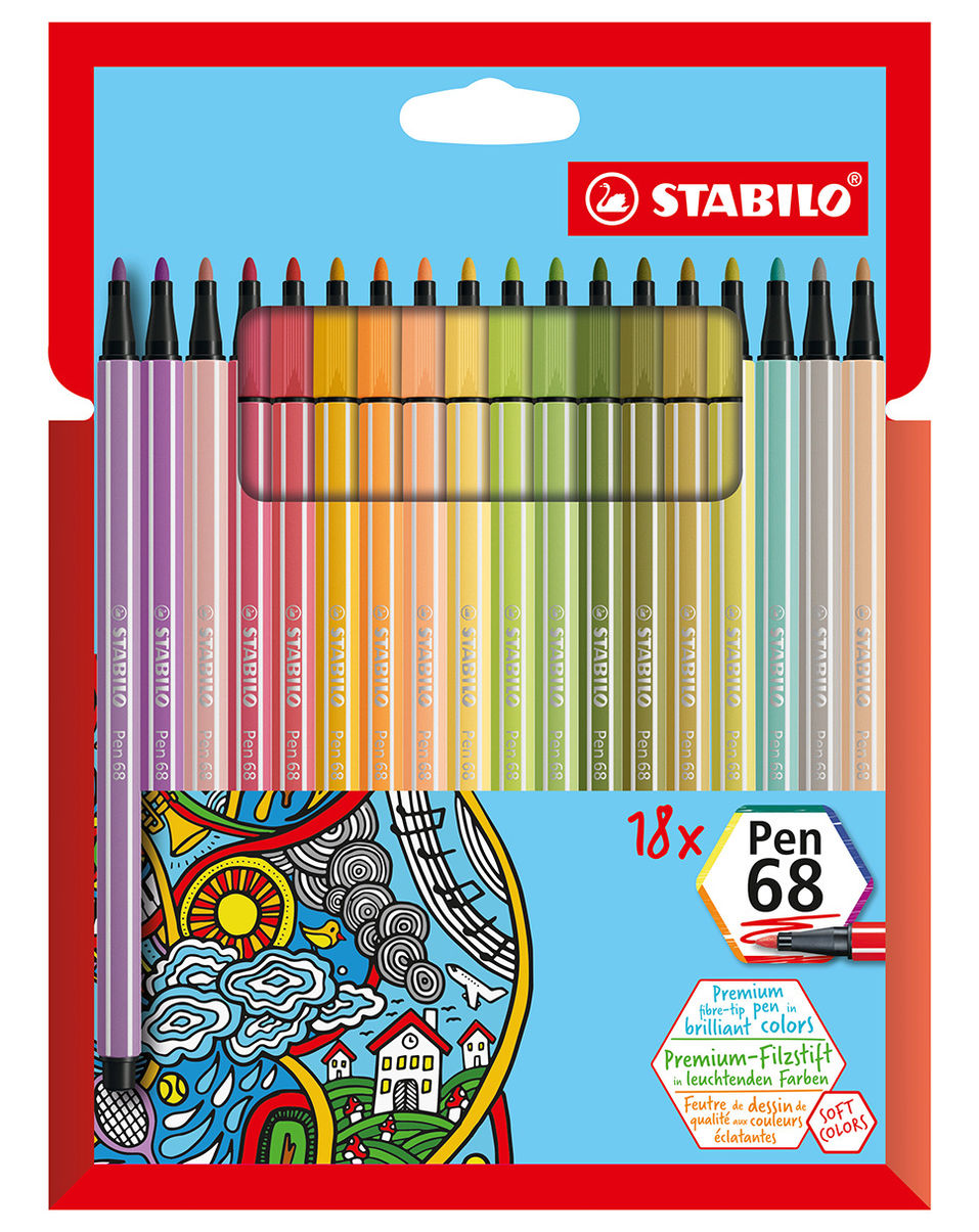 Filzstift STABILO® Pen PASTEL 68 18er-Pack kaufen