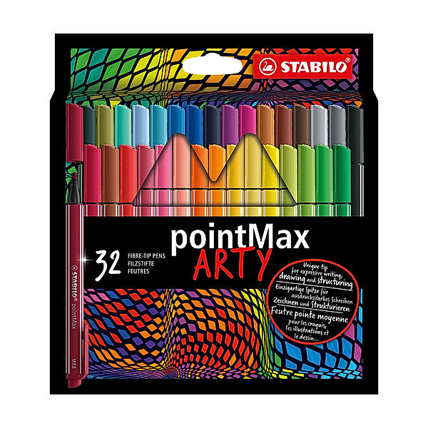 STABILO® Filzstift STABILO® pointMax ARTY mit 32 Farben