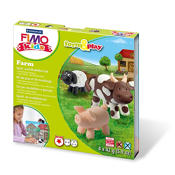 STAEDTLER FIMO kids Form & Play Farm, Spiel- und Modellierset
