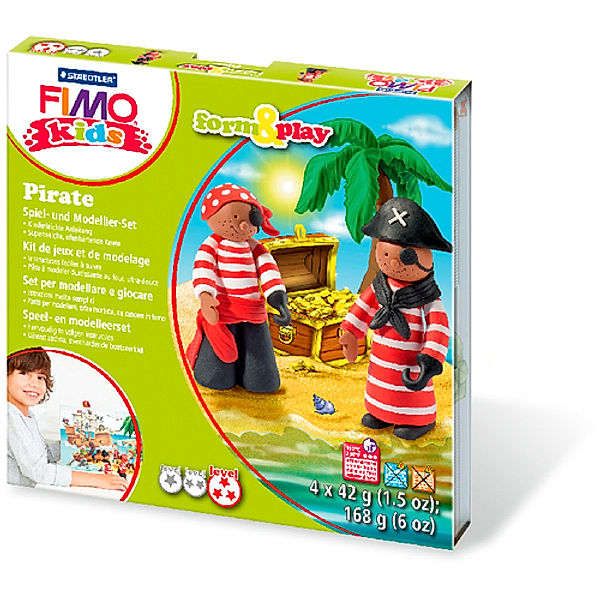 STAEDTLER FIMO® kids form & play Set PIRATEN 7-teilig in bunt