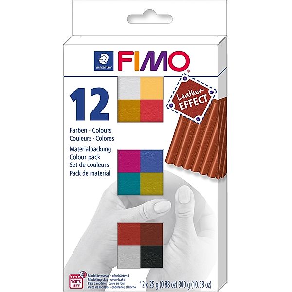 STAEDTLER FIMO leather-effect Materialpackung 12 Stück