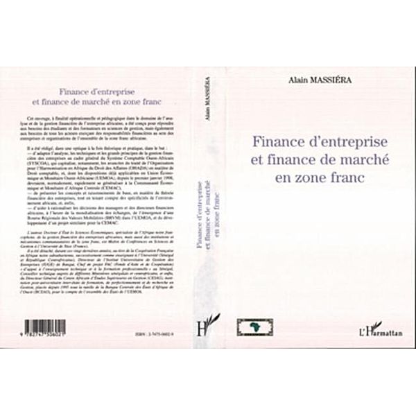 FINANCE D'ENTREPRISE ET FINANCE DE MARCHE EN Z?&quote;NE FRANC, Alain Massiera