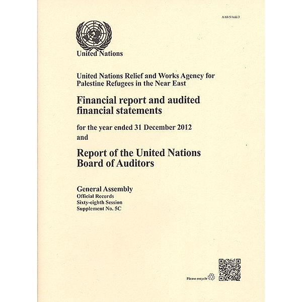 Financial Report and Audited Financial Statements and Report of the Board of Auditors: United Nations Relief and Works Agency for Palestine Refugees in the Near East: Financial Report and Audited Financial Statements and Report of the Board of Auditors: United Nations Relief and Works Agency for Palestine Refugees in the Near East