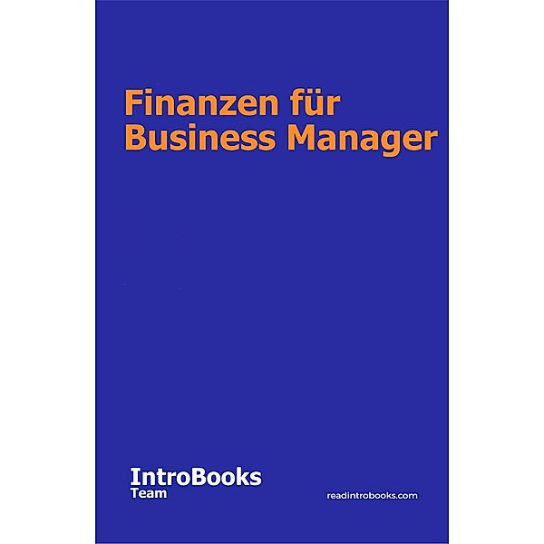 Finanzen für Business Manager, Introbooks