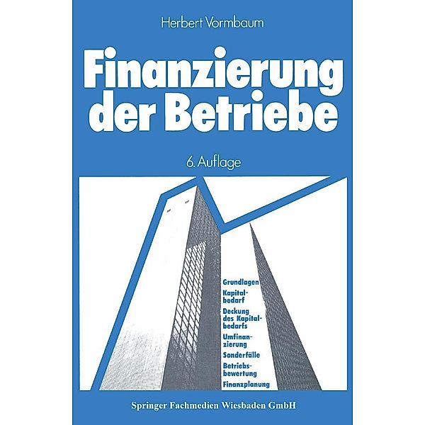 Finanzierung der Betriebe, Herbert Vormbaum