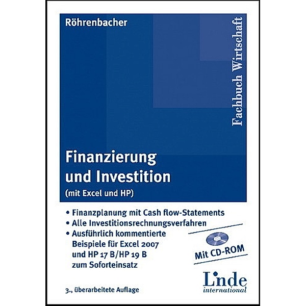 Finanzierung und Investition mit Excel und HP, m. CD-ROM, Hans Röhrenbacher