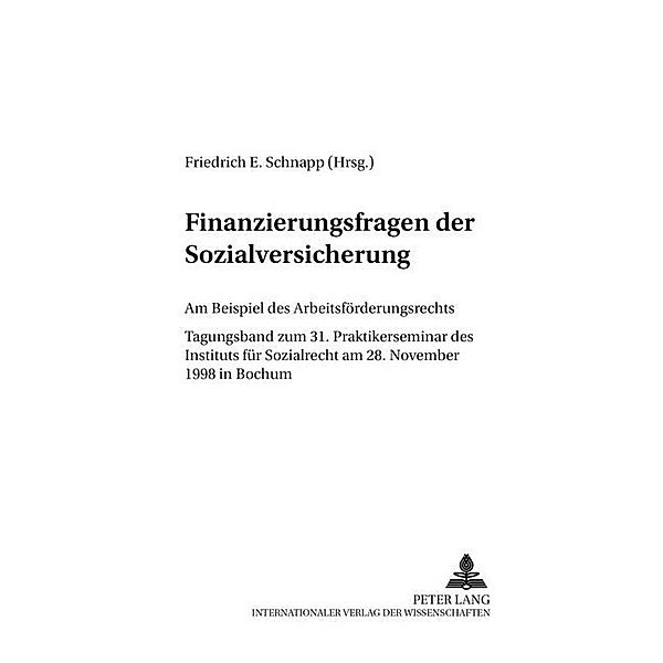 Finanzierungsfragen der Sozialversicherung