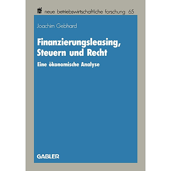 Finanzierungsleasing, Steuern und Recht, Joachim Gebhard