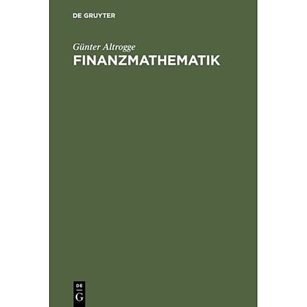 Finanzmathematik, Günter Altrogge