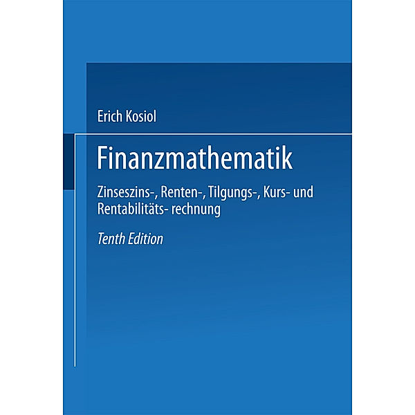 Finanzmathematik, Erich Kosiol