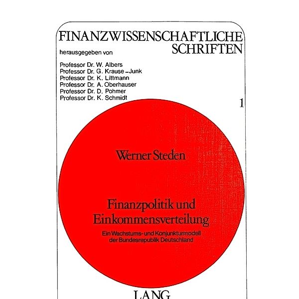 Finanzpolitik und Einkommensverteilung, Werner Steden