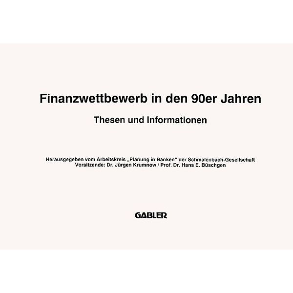 Finanzwettbewerb in den 90er Jahren, Kenneth A. Loparo