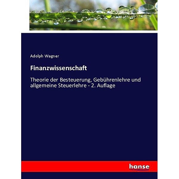 Finanzwissenschaft, Adolph Wagner