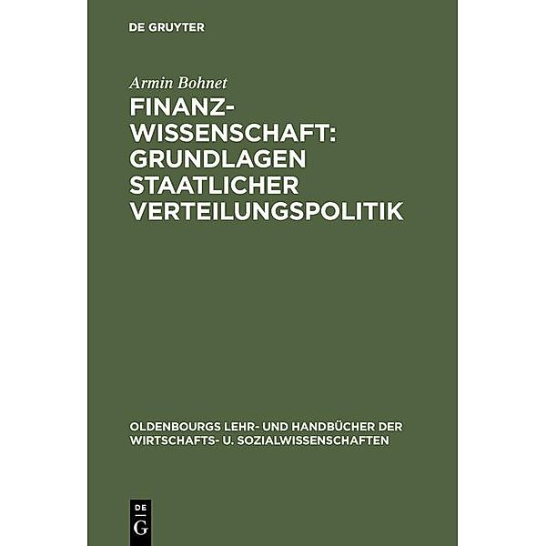 Finanzwissenschaft: Grundlagen staatlicher Verteilungspolitik / Jahrbuch des Dokumentationsarchivs des österreichischen Widerstandes, Armin Bohnet