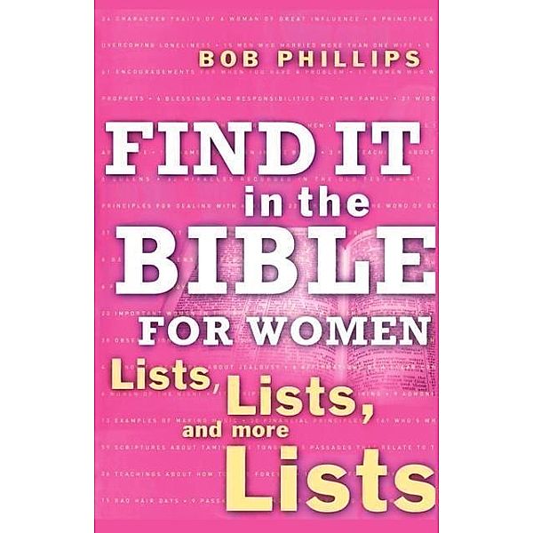 Find It in the Bible for Women, Bob Phillips