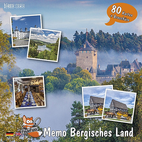 klaes-regio Fotoverlag FindeFuxx Memo Bergisches Land, m. 1 Buch