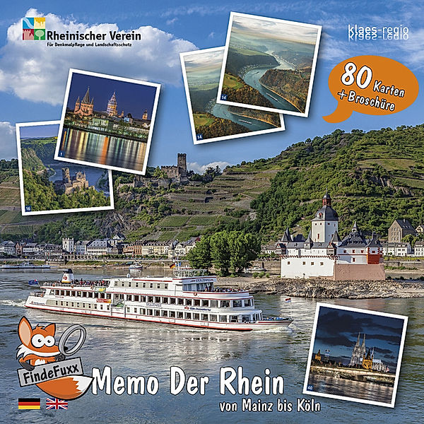 klaes-regio Fotoverlag FindeFuxx Memo Der Rhein, m. 1 Buch