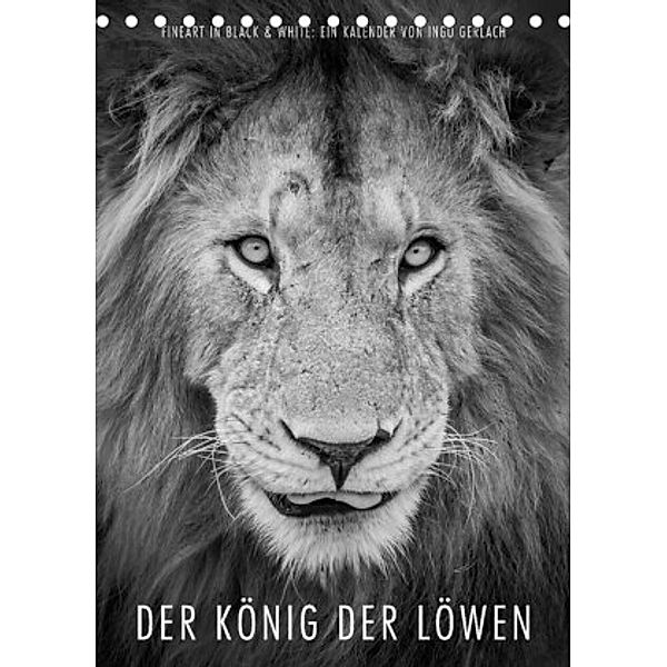 FineArt in Black and White: Der König der Löwen (Tischkalender 2022 DIN A5 hoch), Ingo Gerlach