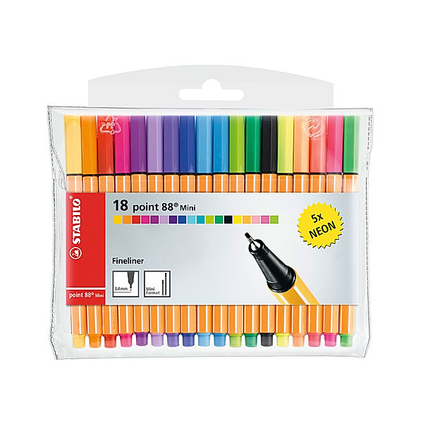 STABILO® Fineliner STABILO® point 88 Mini 18er Pack